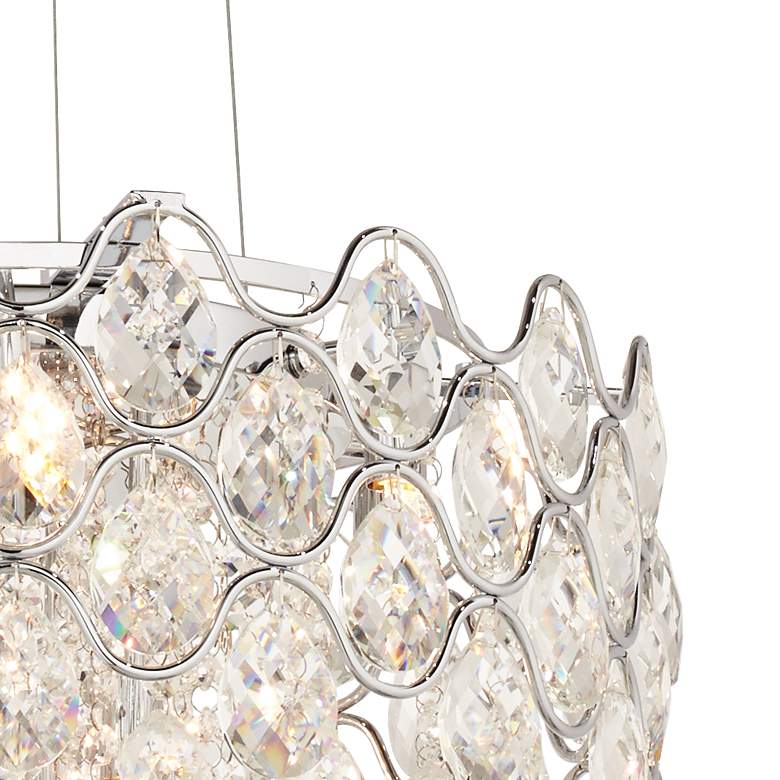 Image 4 Angotti 9-Light 19" Round Modern Luxe Crystal Chandelier more views