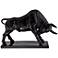 Angry Black Bull 11 3/4" High Figurine