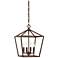 Angus 12" Wide Rubbed Bronze 4-Light Mini Pendant