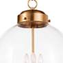 3_Angus 15" Wide Natural Brass 3-Light Globe Pendant more views