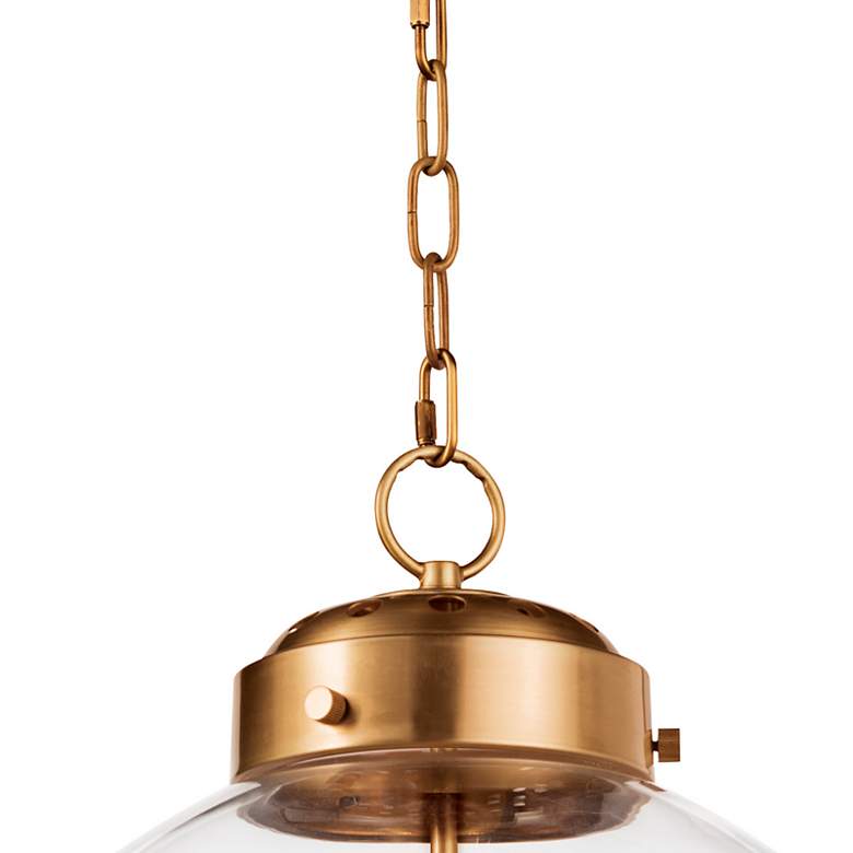 Image 5 Angus 15" Wide Natural Brass 3-Light Globe Pendant more views