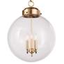 7_Angus 15" Wide Natural Brass 3-Light Globe Pendant more views