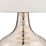 Ania Champagne Glass Jar Table Lamp With Brass Round Riser