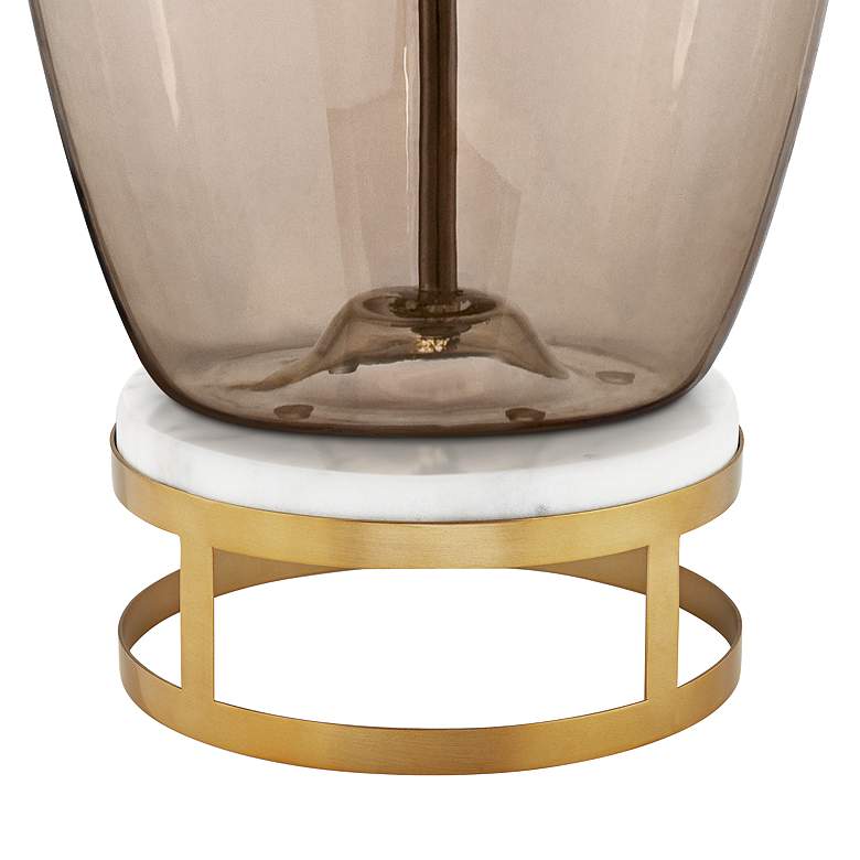 Image 4 Ania Champagne Glass Jar Table Lamp With Brass Round Riser more views