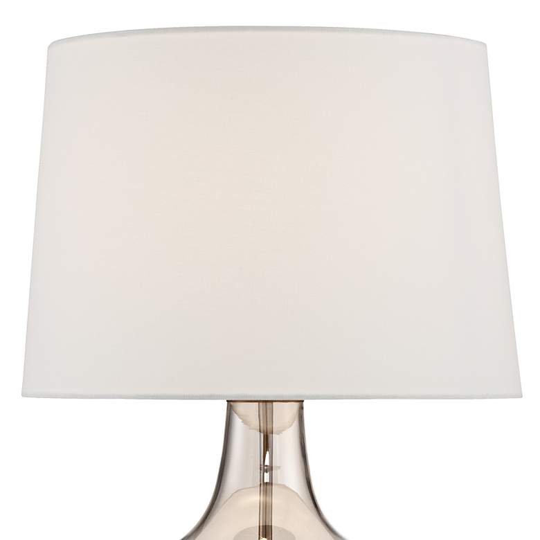 Image 3 Ania Champagne Glass Jar Table Lamp with Dimmer with USB Charging Port more views