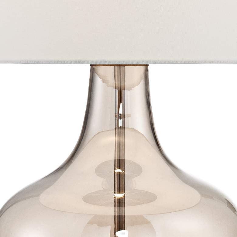 Image 4 Ania Champagne Glass Jar Table Lamp with Dimmer with USB Charging Port more views