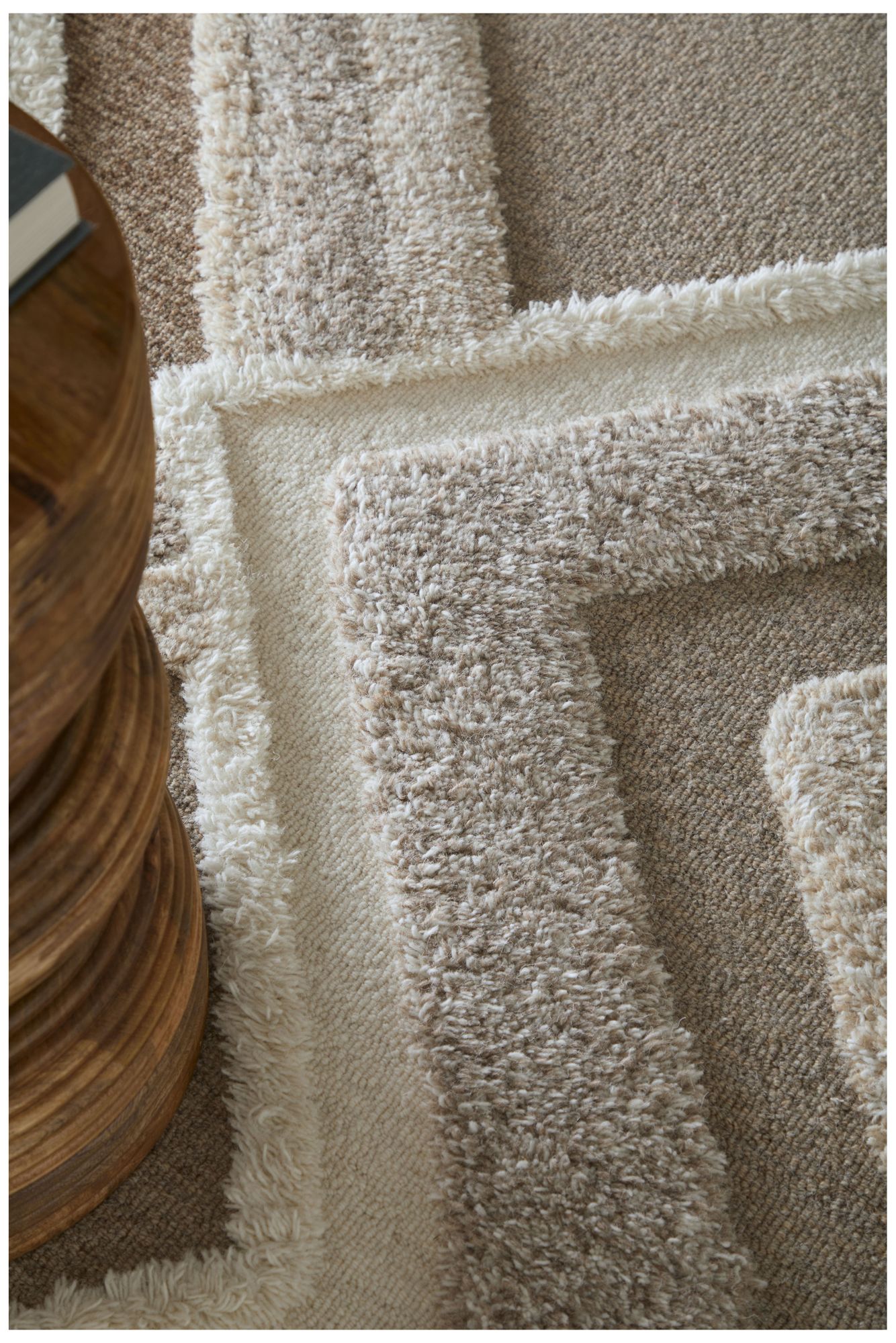 Image 2 Anica Geometric Hand Tufted Brown Area Rug 8A96F 5' x 8' more views