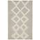 Anica Geometric Hand Tufted Gray Area Rug 4' x 6'