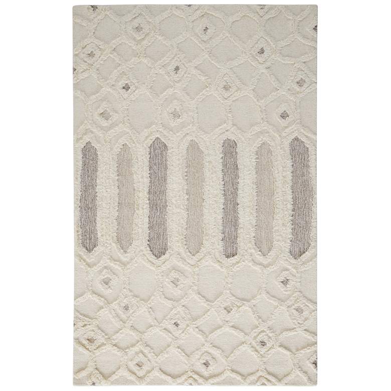 Image 1 Anica Transitional Abstract Hand Tufted Ivory Area Rug 8013F