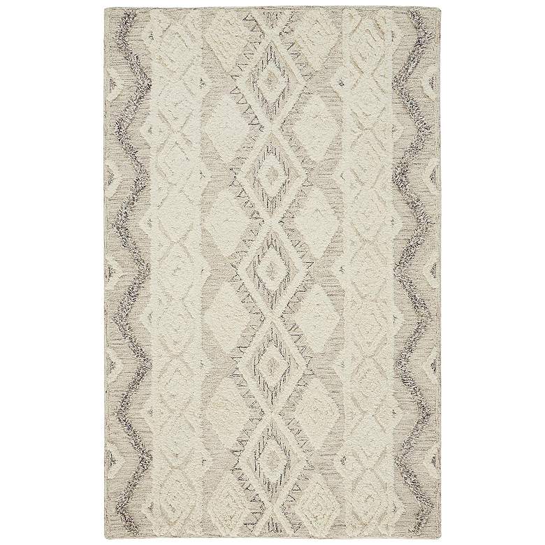 Image 1 Anica Transitional Geometric Hand Tufted Ivory Area Rug 8006F