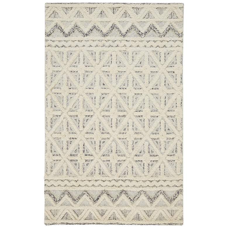 Image 1 Anica Transitional Geometric Hand Tufted Ivory Area Rug 8007F