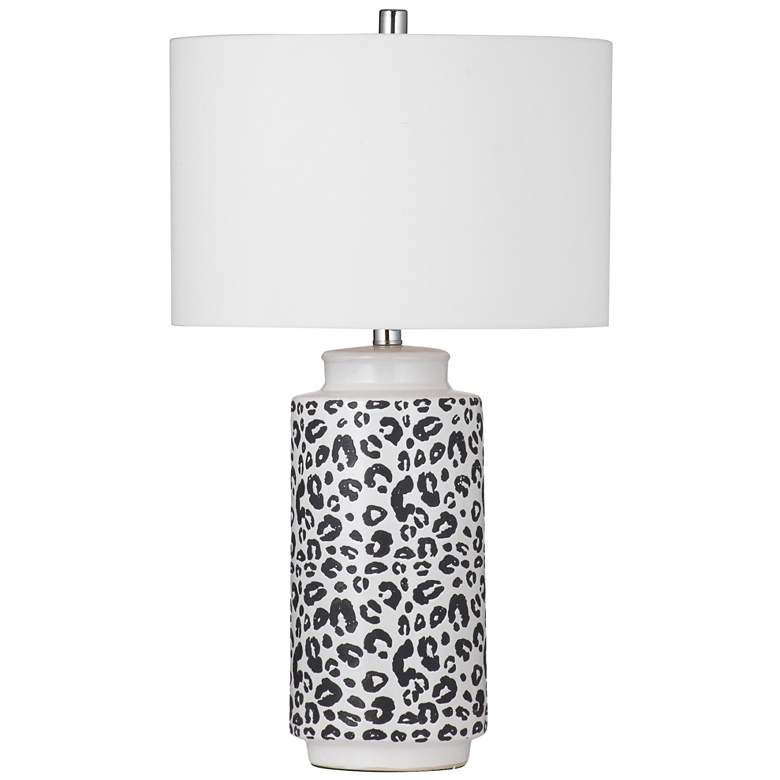 Image 1 Animal Print 26 inch Traditional Styled Black Table Lamp