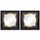 Anisah Bronze and Brass 14 1/4" Square Wall Mirrors Set of 2