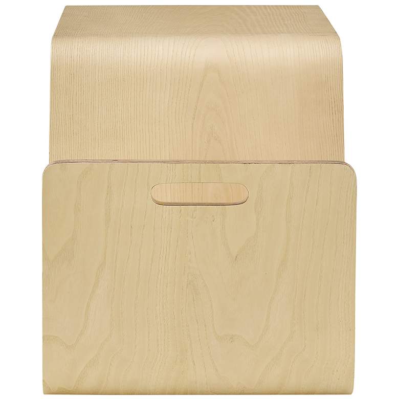 Image 4 Anise 26 1/2" Wide Natural Ash Veneer Wood Side Table more views