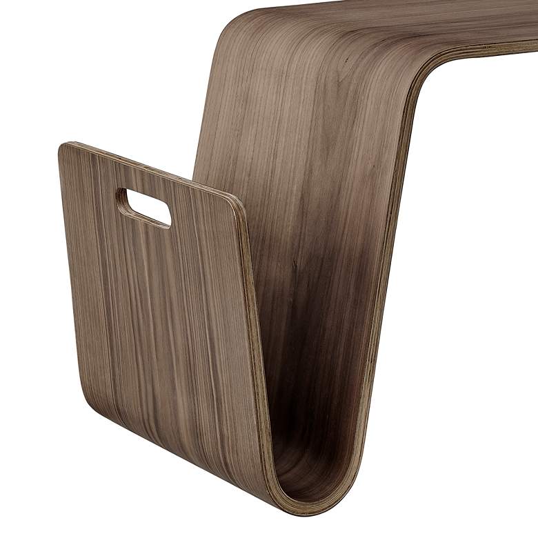 Image 3 Anise 26 1/2" Wide Walnut Veneer Wood Side Table more views
