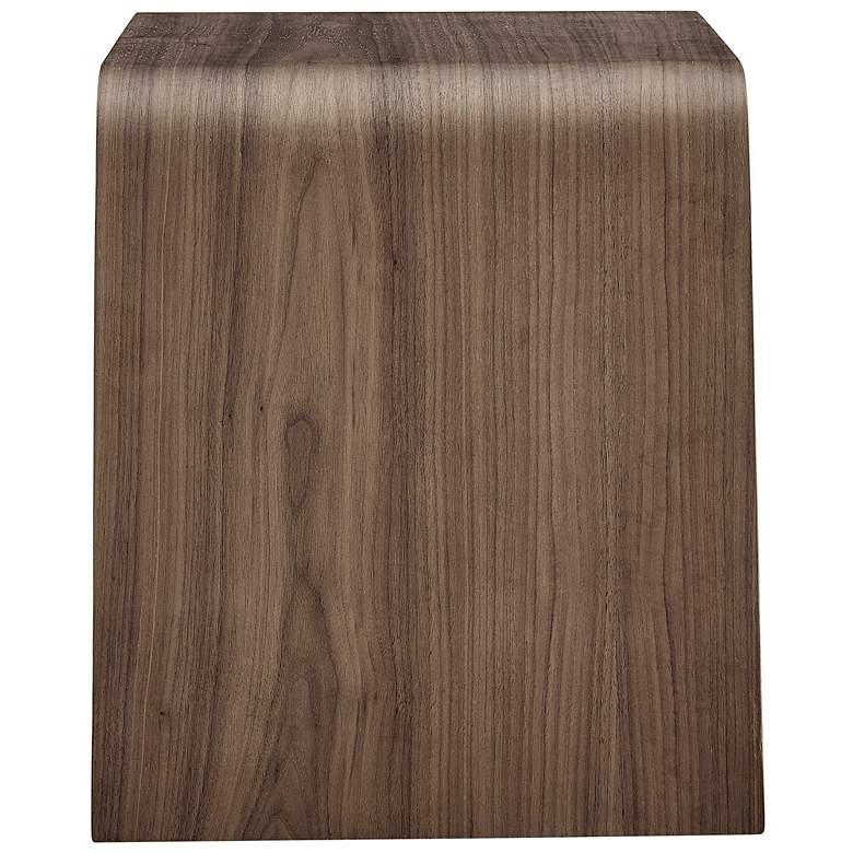 Image 5 Anise 26 1/2" Wide Walnut Veneer Wood Side Table more views