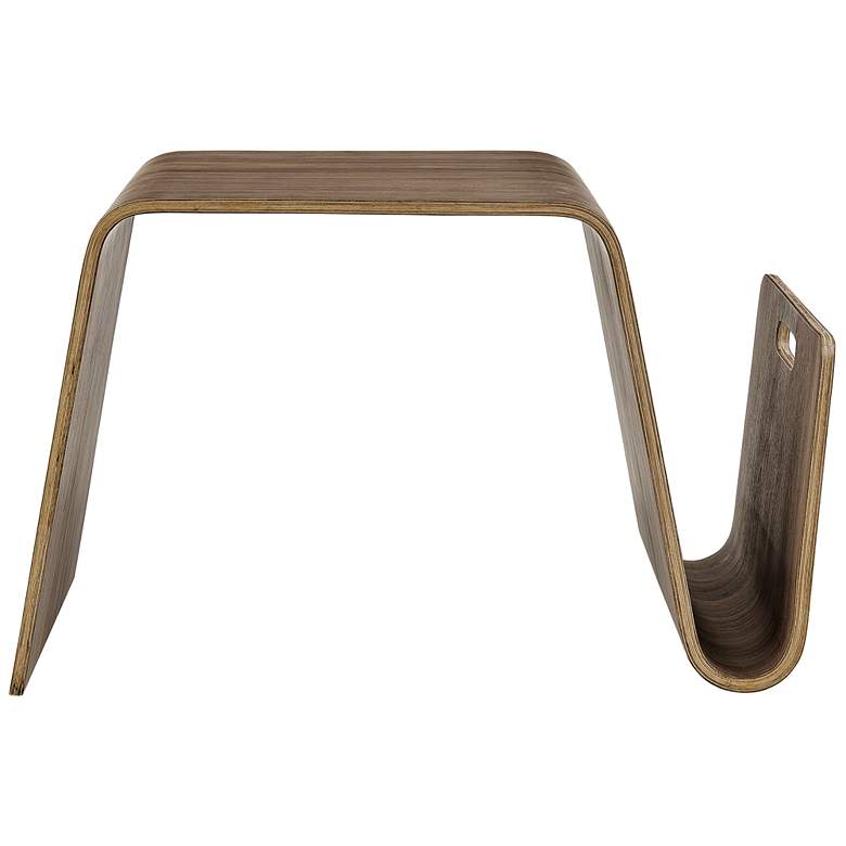 Image 6 Anise 26 1/2" Wide Walnut Veneer Wood Side Table more views