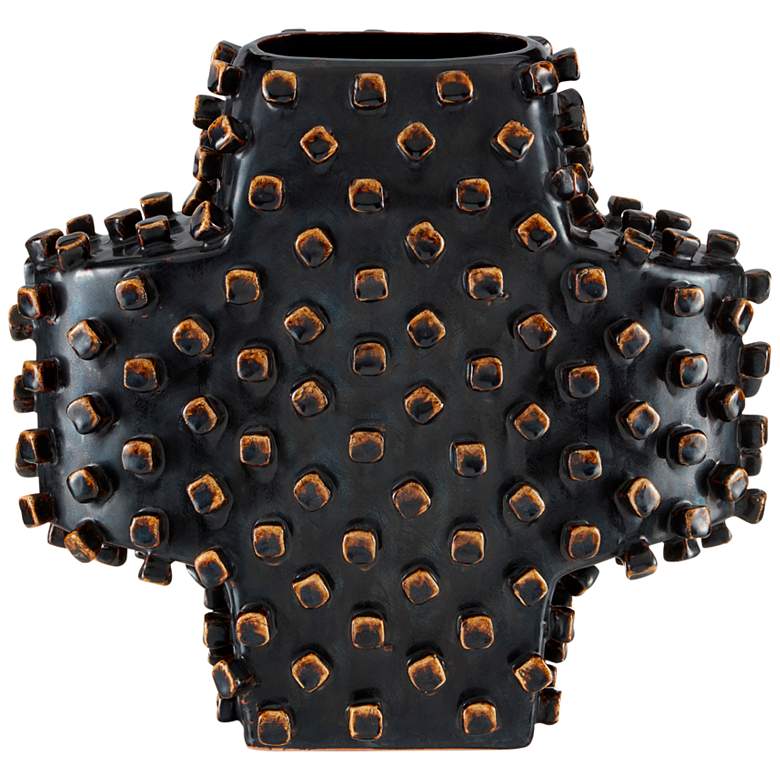 Image 1 Anissa Reactive Brown Ceramic 14" Wide Decorative Vase