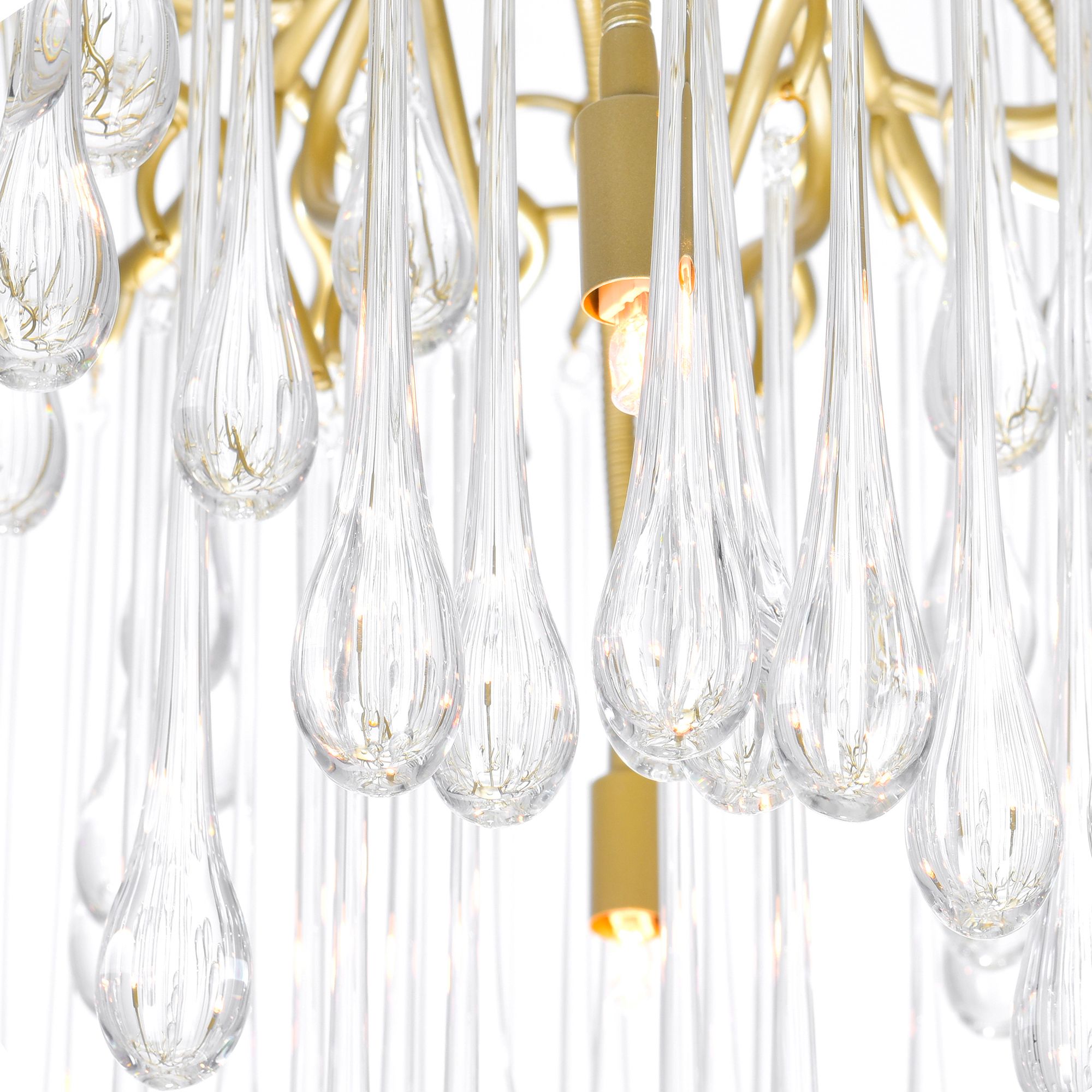 Image 3 Anita 10 Light Gold Leaf Chandelier more views