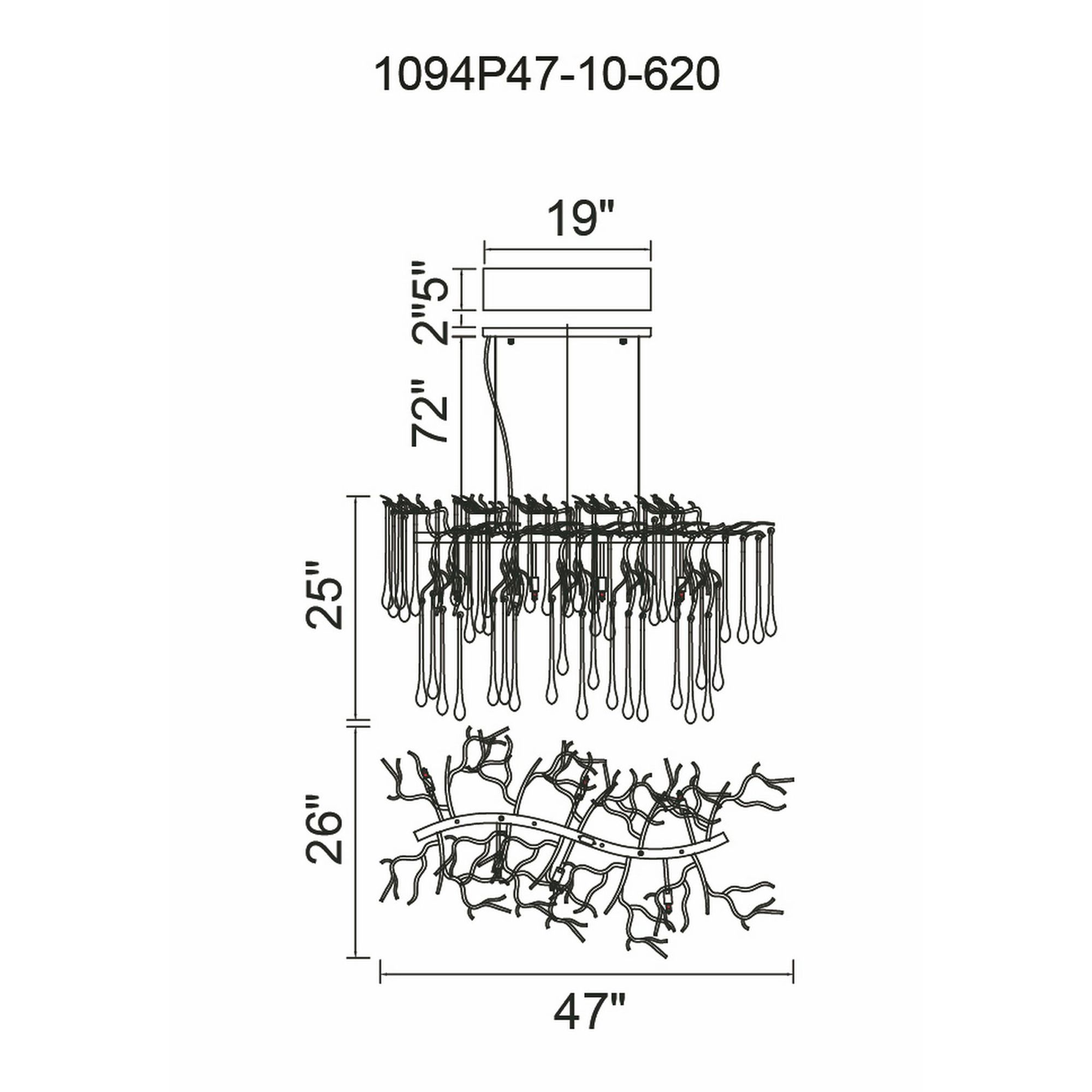 Image 6 Anita 10 Light Gold Leaf Chandelier more views