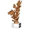 Anita 12 1/2" High Radiant Gold Coral Sculpture