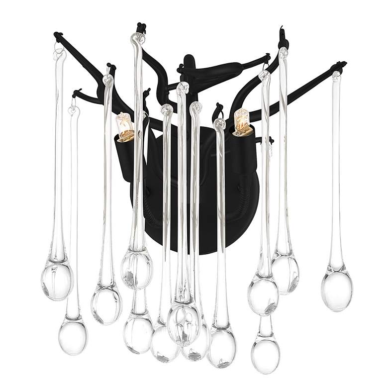 Image 2 Anita 12" High Black 2-Light Wall Sconce more views