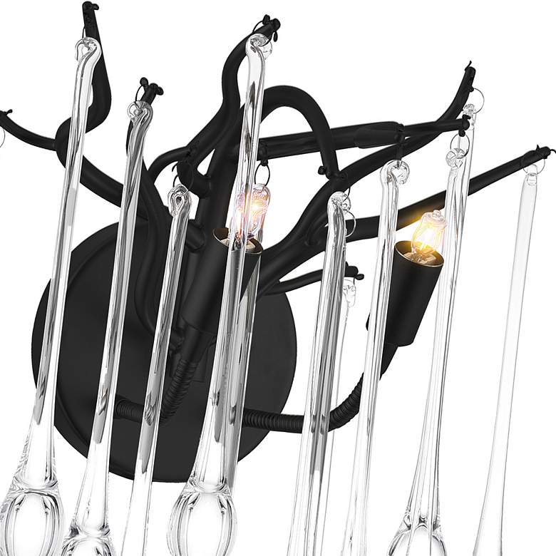 Image 5 Anita 12" High Black 2-Light Wall Sconce more views