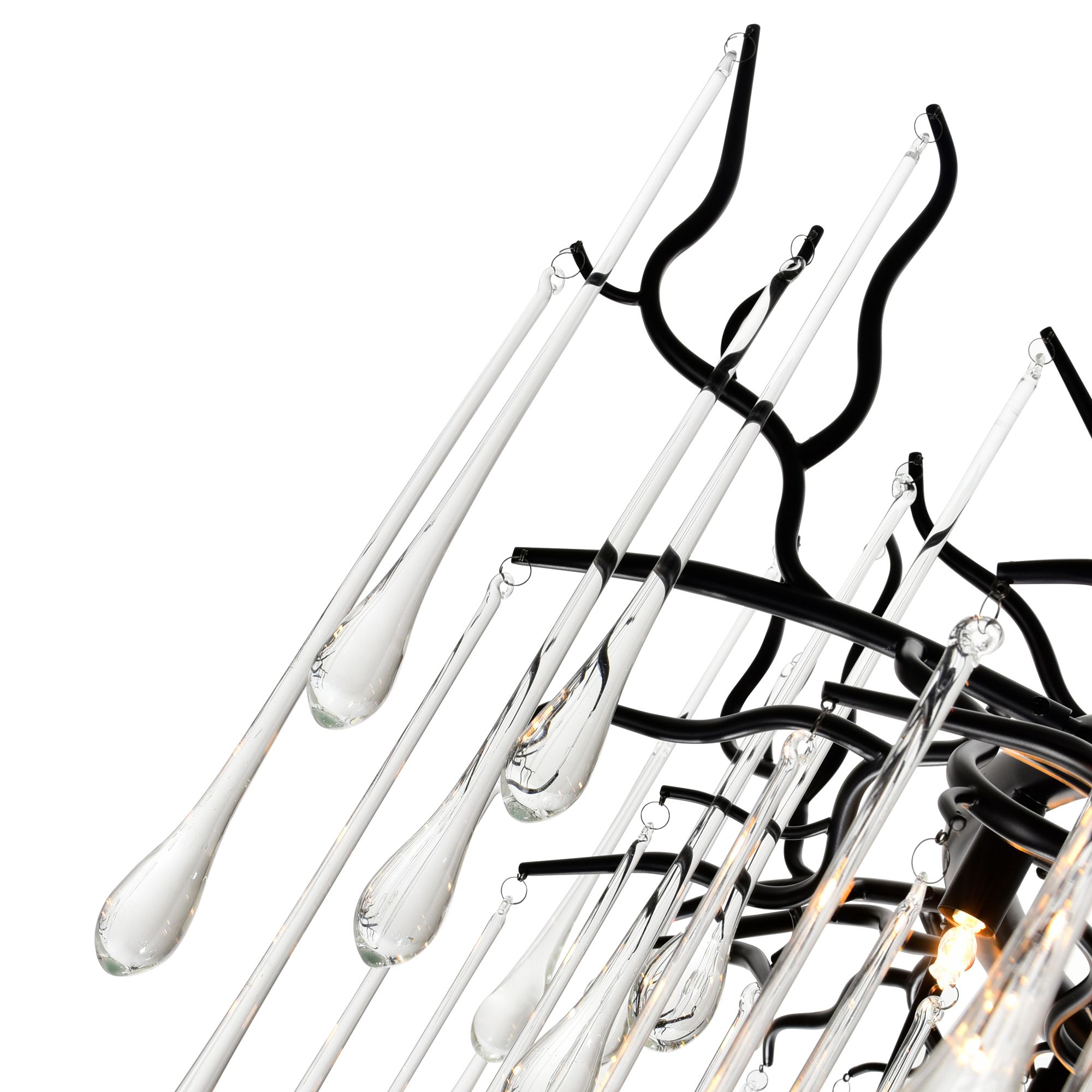 Anita 12 Light Black Chandelier