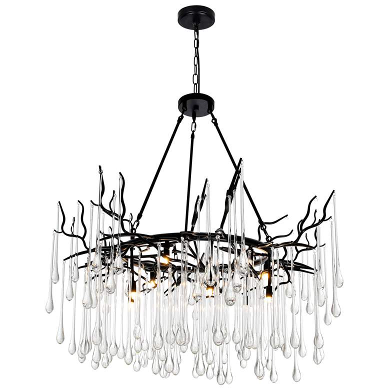 Image 1 Anita 12 Light Chandelier With Black Finish