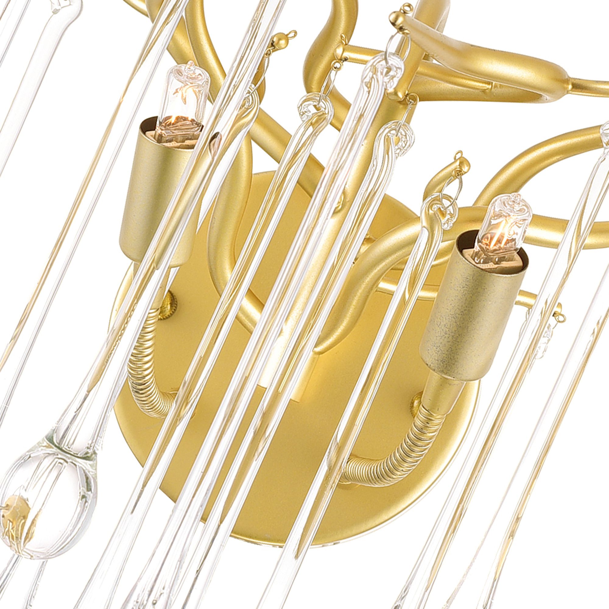 Image 5 Anita 2 Light Gold Leaf Wall Sconce more views