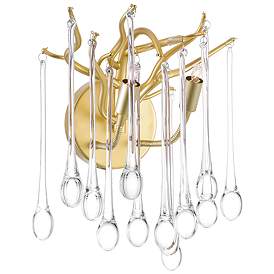 Image1 of Anita 2 Light Wall Sconce With Gold Leaf Finish
