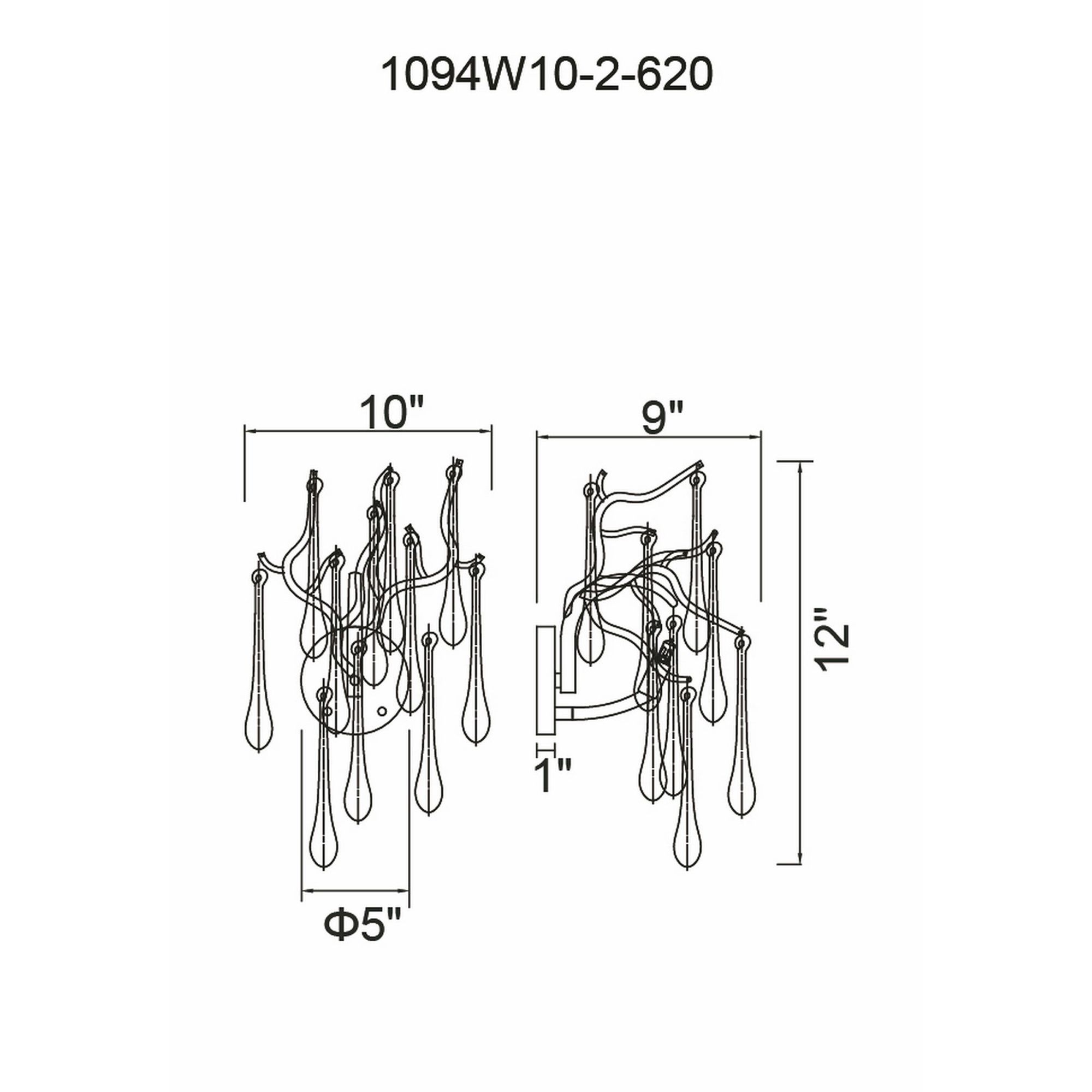 Image 6 Anita 2 Light Wall Sconce With Gold Leaf Finish more views