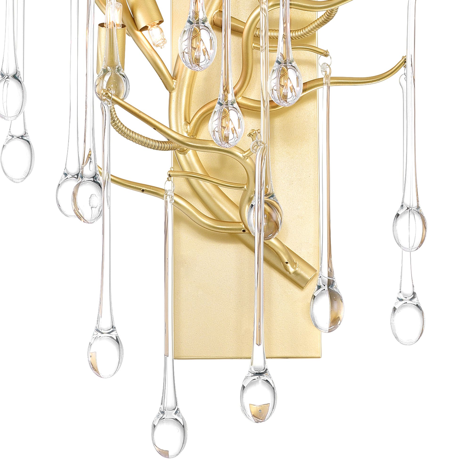 Image 3 Anita 3 Light Gold Leaf Wall Sconce more views