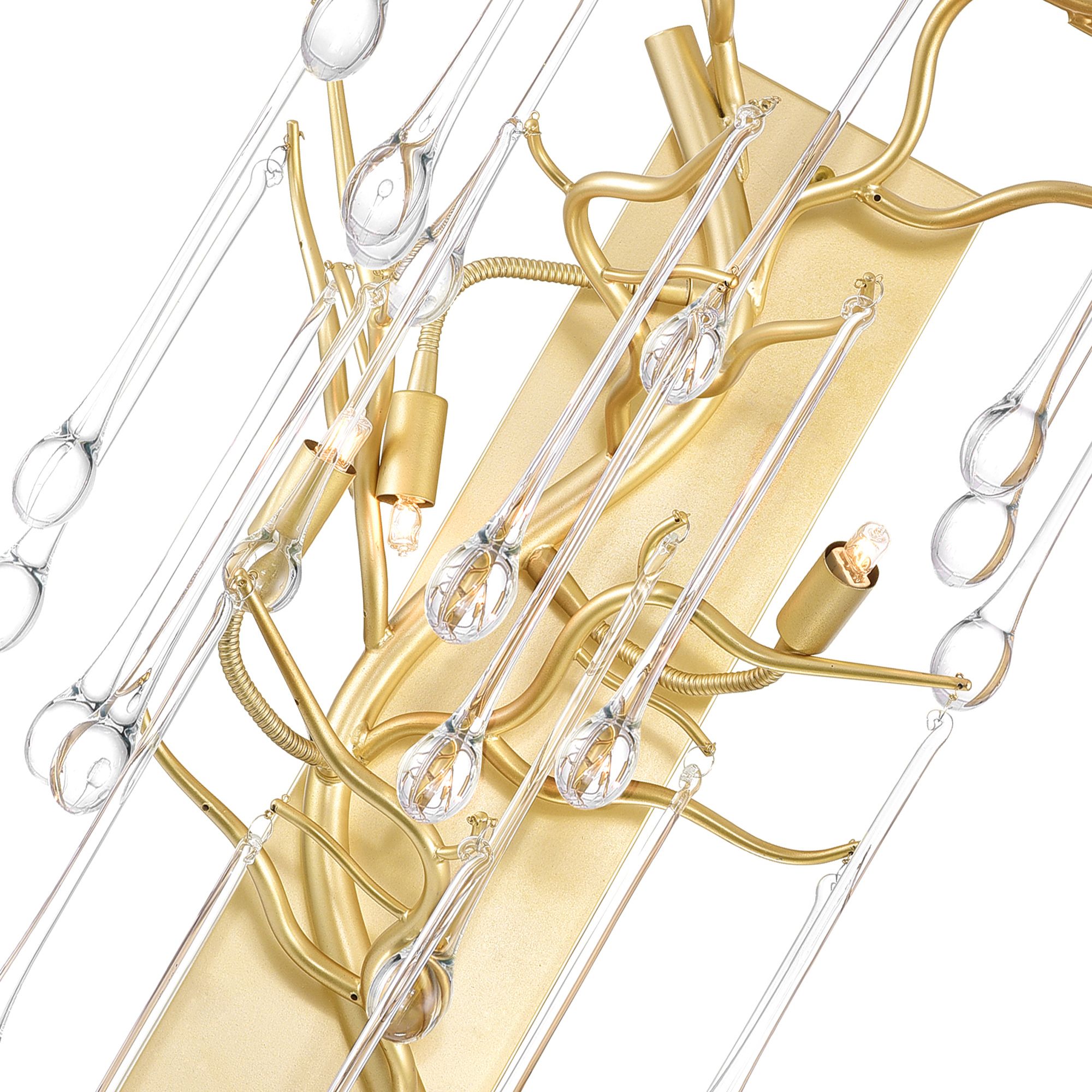 Image 5 Anita 3 Light Gold Leaf Wall Sconce more views