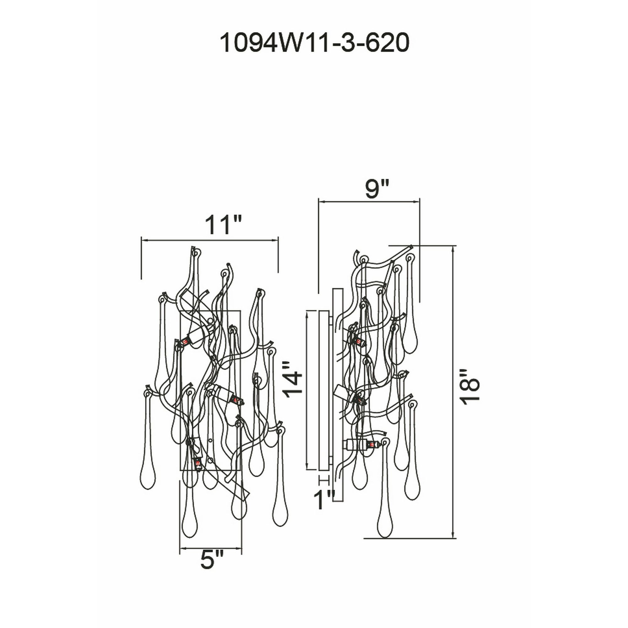 Image 6 Anita 3 Light Gold Leaf Wall Sconce more views