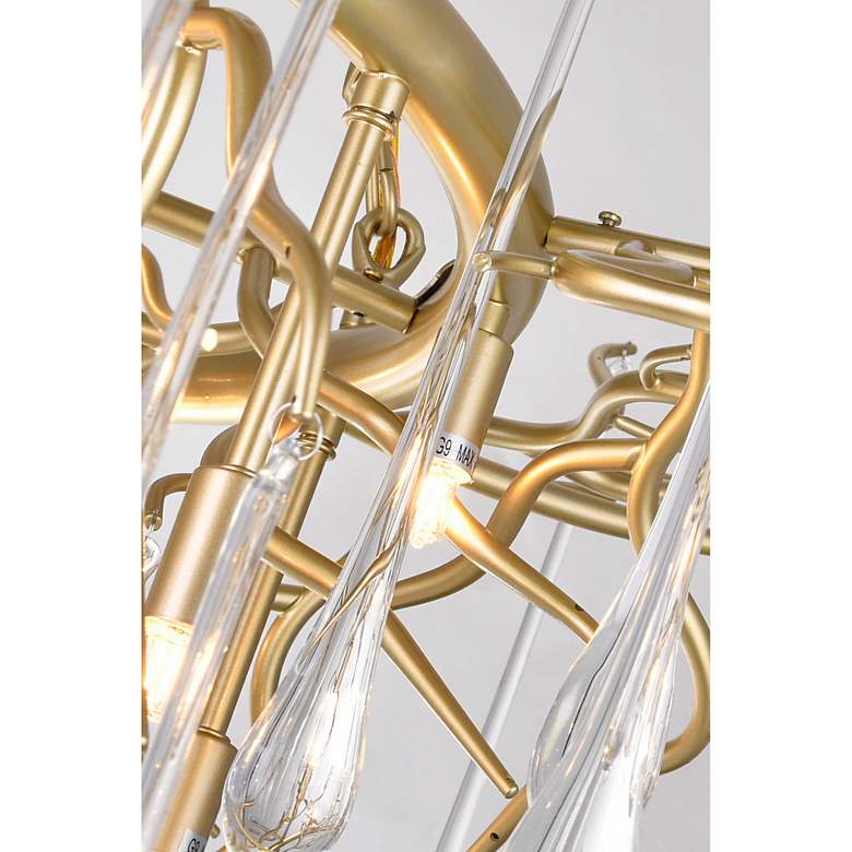 Image 2 Anita 43" Wide Gold Leaf 12-Light Chandelier more views