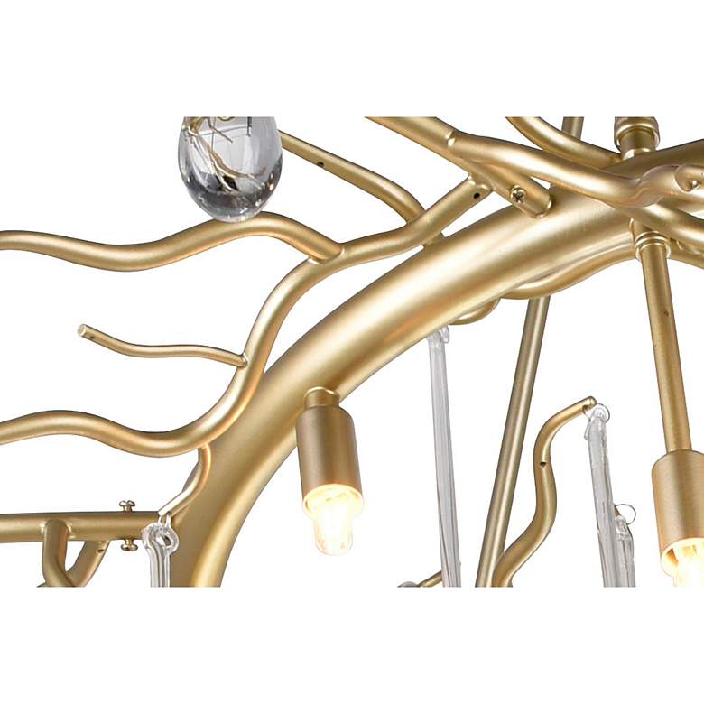 Image 3 Anita 43" Wide Gold Leaf 12-Light Chandelier more views