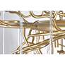 4_Anita 43" Wide Gold Leaf 12-Light Chandelier more views
