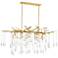 Anita 47" Wide Gold Leaf 10-Light Linear Chandelier