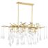 Anita 47" Wide Gold Leaf 10-Light Linear Chandelier