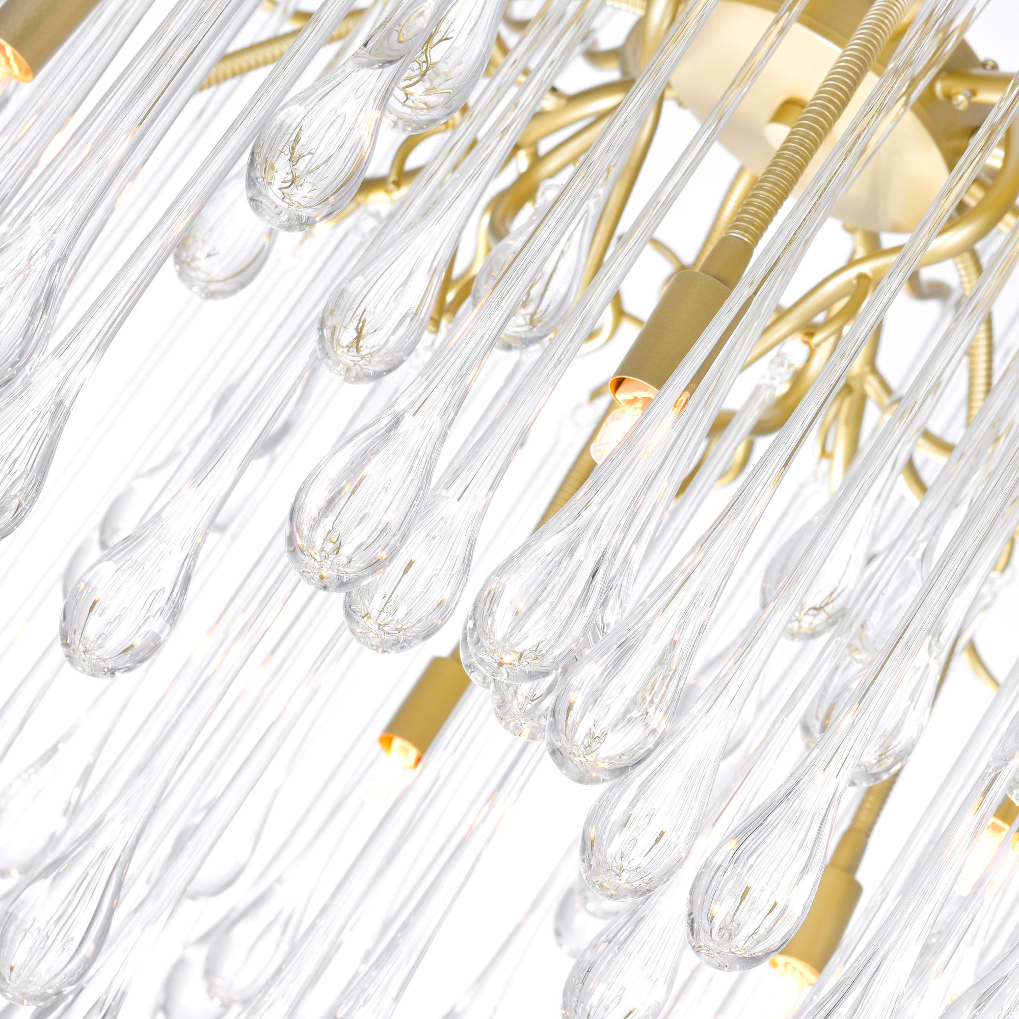 Image 3 Anita 6 Light Gold Leaf Chandelier more views