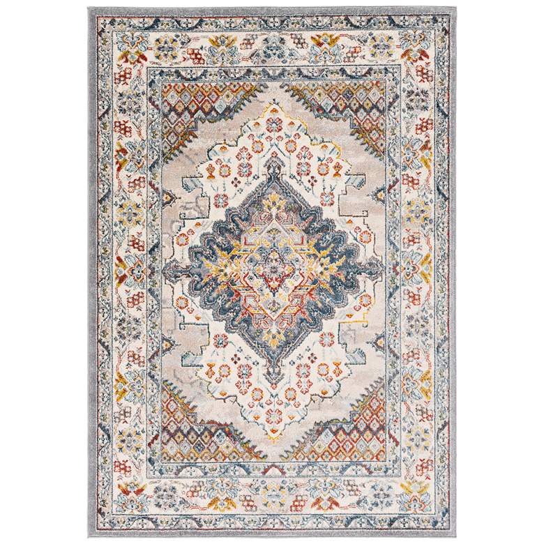 Image 2 Ankara AKR-2300 5'3"x7'3" Med Gray and Taupe Area Rug