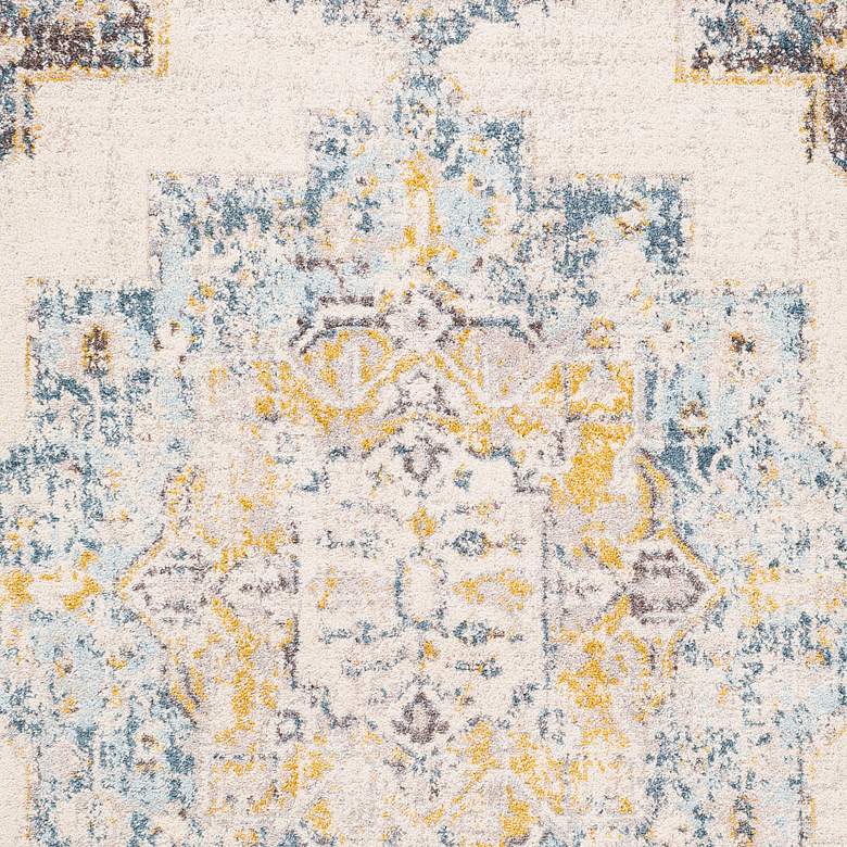 Image 3 Ankara AKR-2309 5'2"x7' Sky Blue Camel Rectangular Area Rug more views