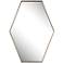 Ankara Brushed Brass 25" x 34" Hexagon Wall Mirror