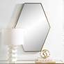 1_Ankara Brushed Brass 25" x 34" Hexagon Wall Mirror