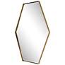 4_Ankara Brushed Brass 25" x 34" Hexagon Wall Mirror more views