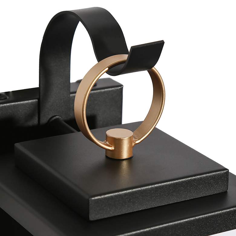 Image 3 Anlophafos 13 1/4" High Textured Black Outdoor Wall Light more views