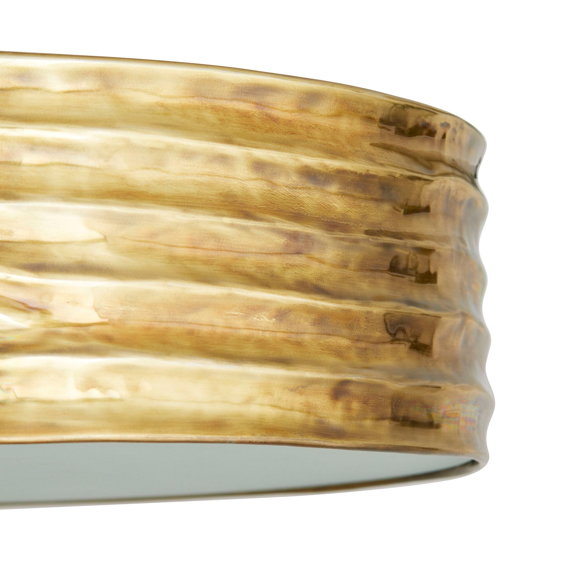 Image 5 Anna 17 3/4" Wide Antique Brass Drum Ceiling Light more views