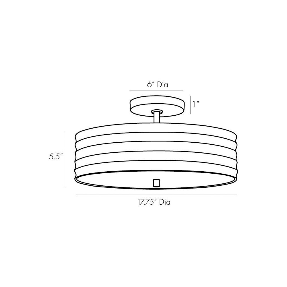 Image 7 Anna 17 3/4" Wide Antique Brass Drum Ceiling Light more views