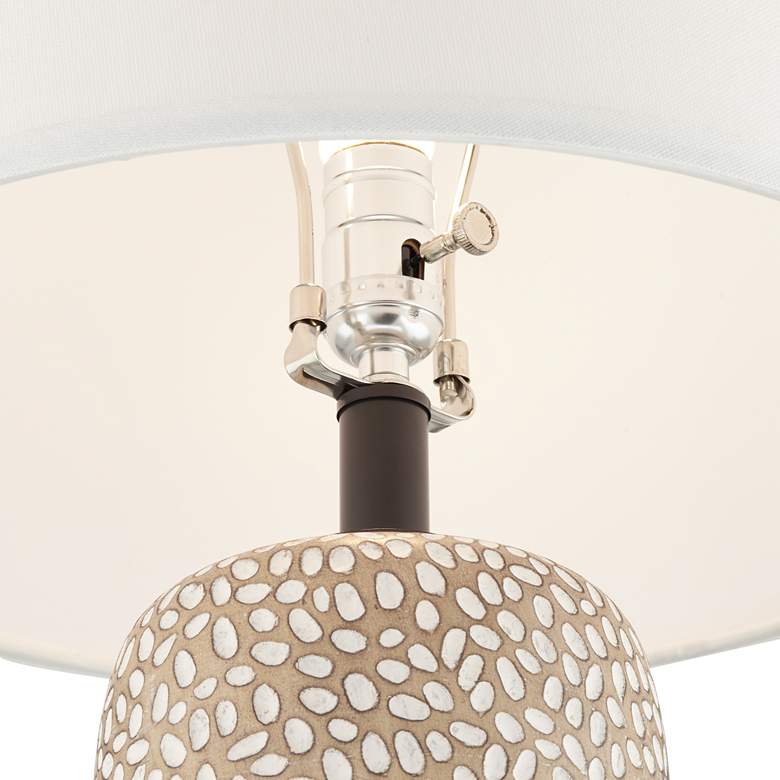 Anna Beige Pebbled Coastal Modern Table Lamps Set of 2 - #286Y0 | Lamps ...